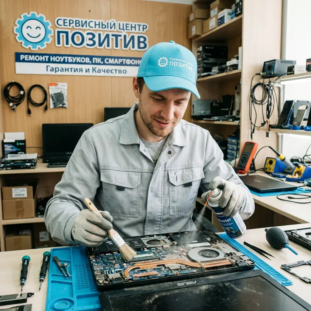 Чистка ноутбука от пыли в Березовском | Замена термопасты