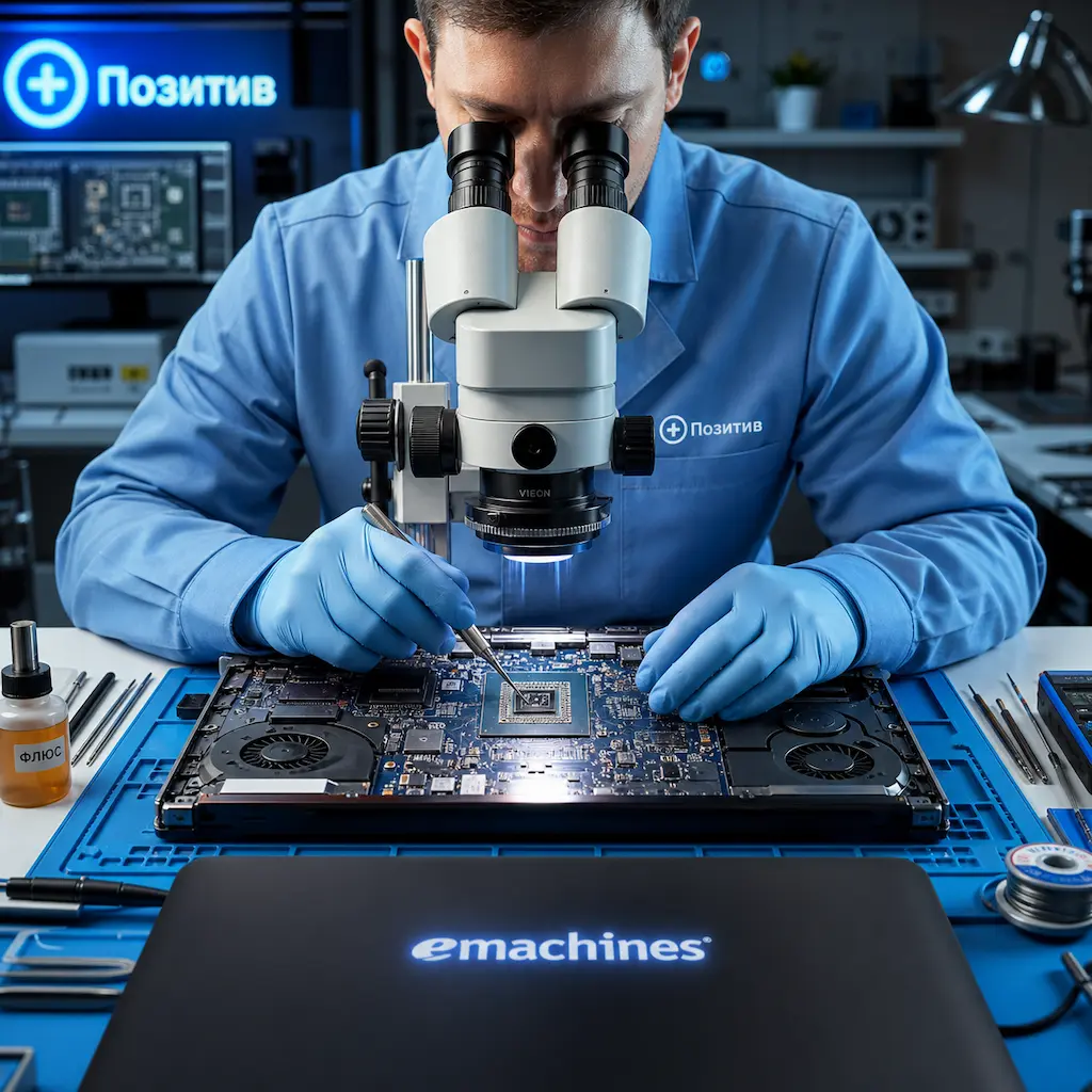 Замена видеокарты ноутбука Emachines в Березовском