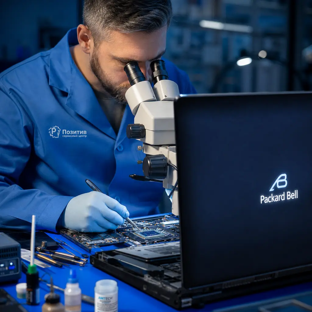 Замена видеокарты ноутбука Packard Bell в Березовском