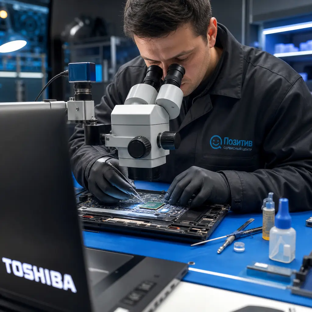 Замена видеокарты ноутбука Toshiba в Березовском
