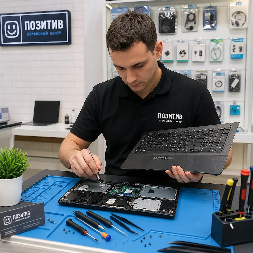 заменить клавиатуру на ноутбуке Packard Bell в Березовском
