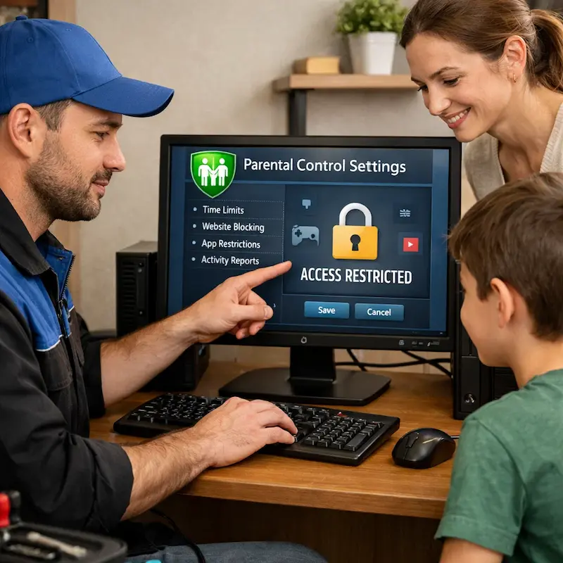 Родительский контроль на компьютере и ноутбуке в Березовском