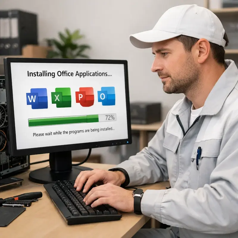 установка офисных программ на компьютер в Березовском