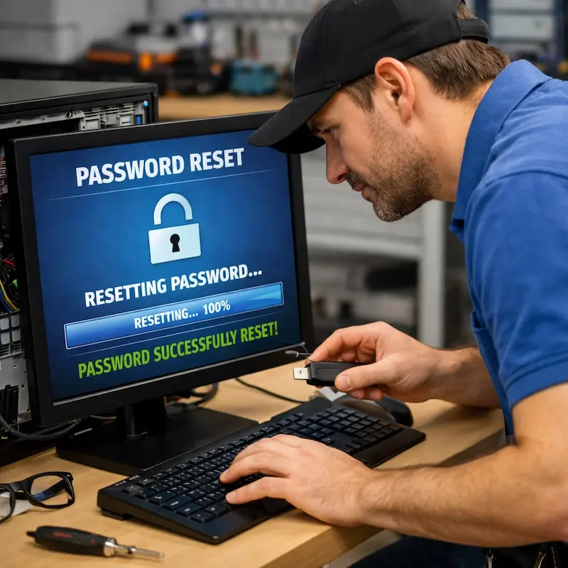 Сброс пароля от компьютера в Березовском