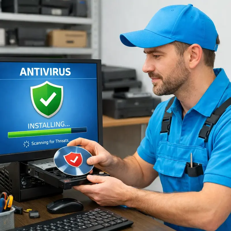 Установка антивируса в Березовском на дому