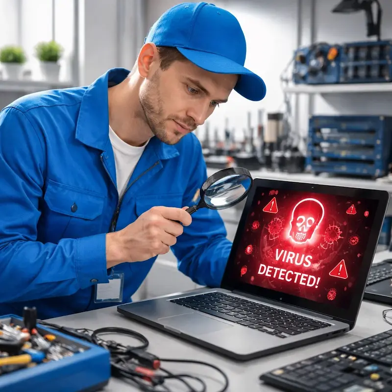 Поиск компьютерных вирусов в Березовском