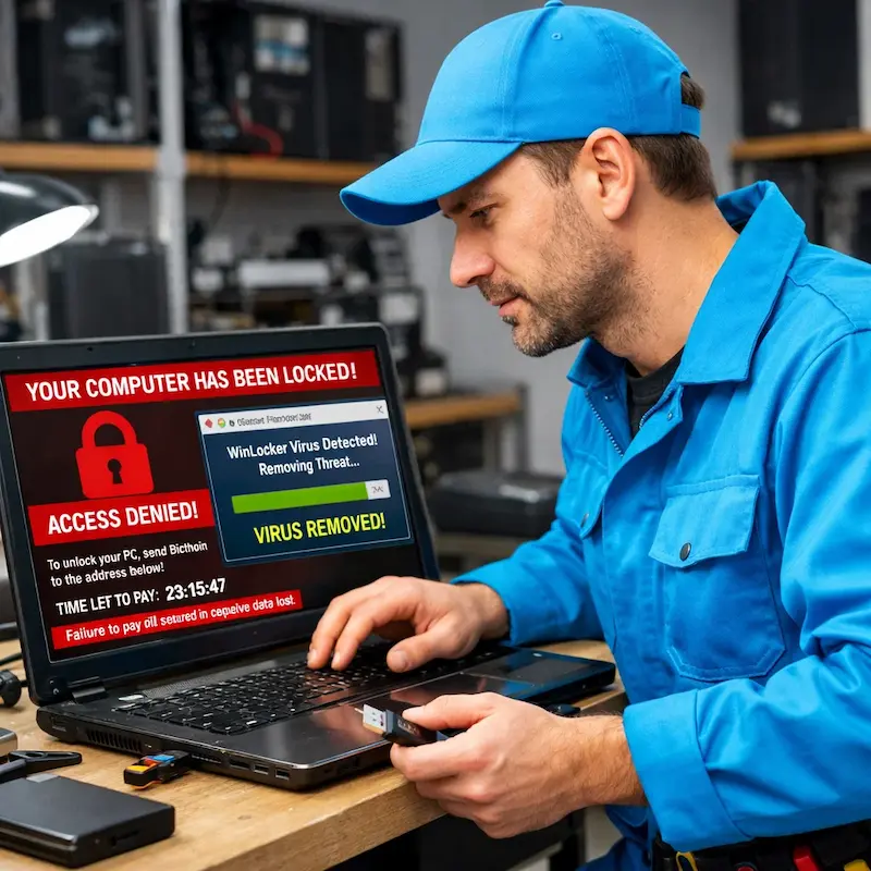 Поможем разблокировать компьютер и ноутбук в Березовском